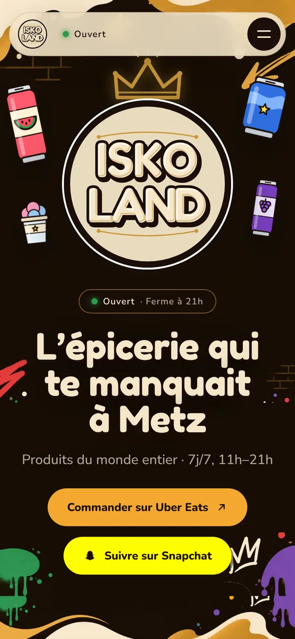 Le même site sur téléphone